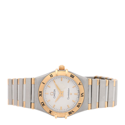 Omega Stainless Steel 18K Yellow Gold 25mm Constellation Quartz Watch White 1372.30.00 2 of 4