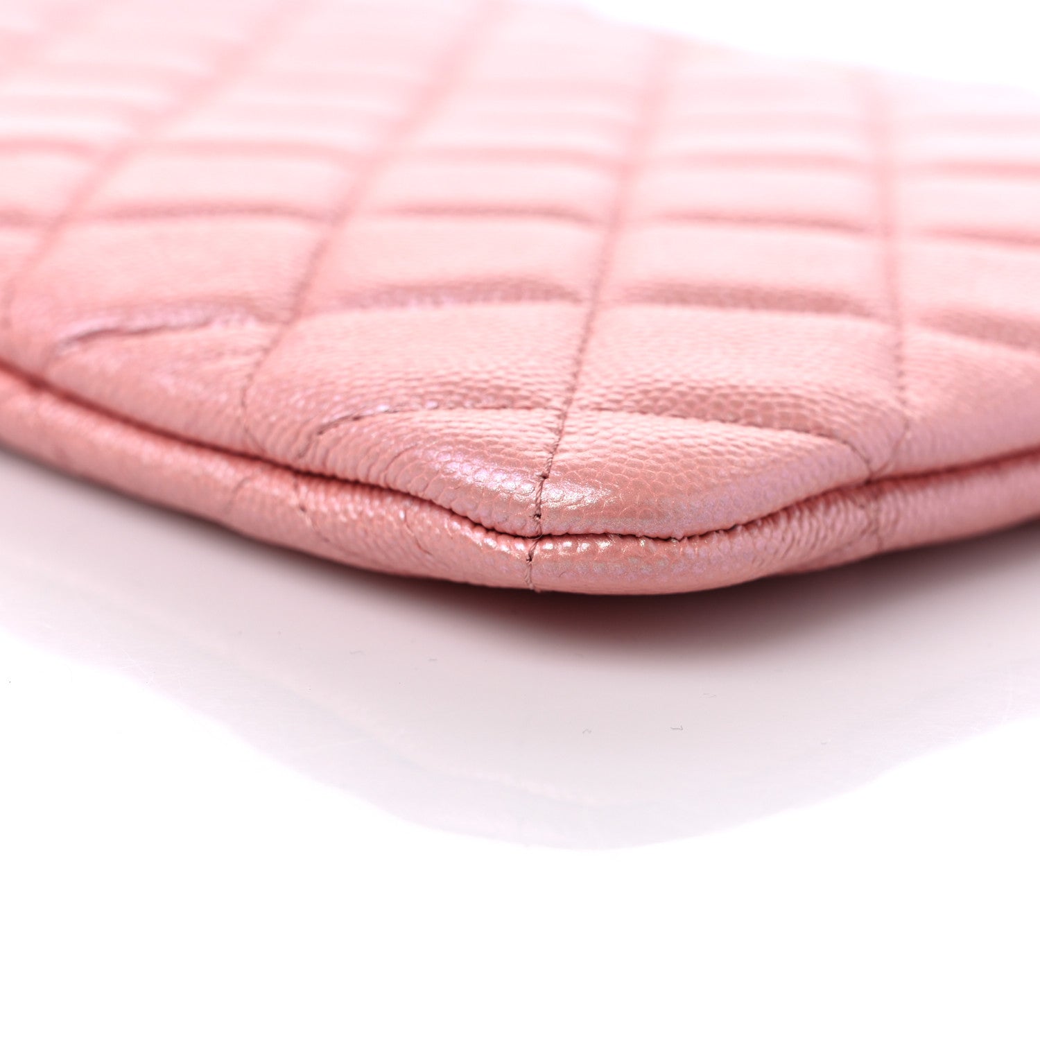 Chanel Iridescent Caviar Quilted Medium Cosmetic Case Rose Pink 9 of 11