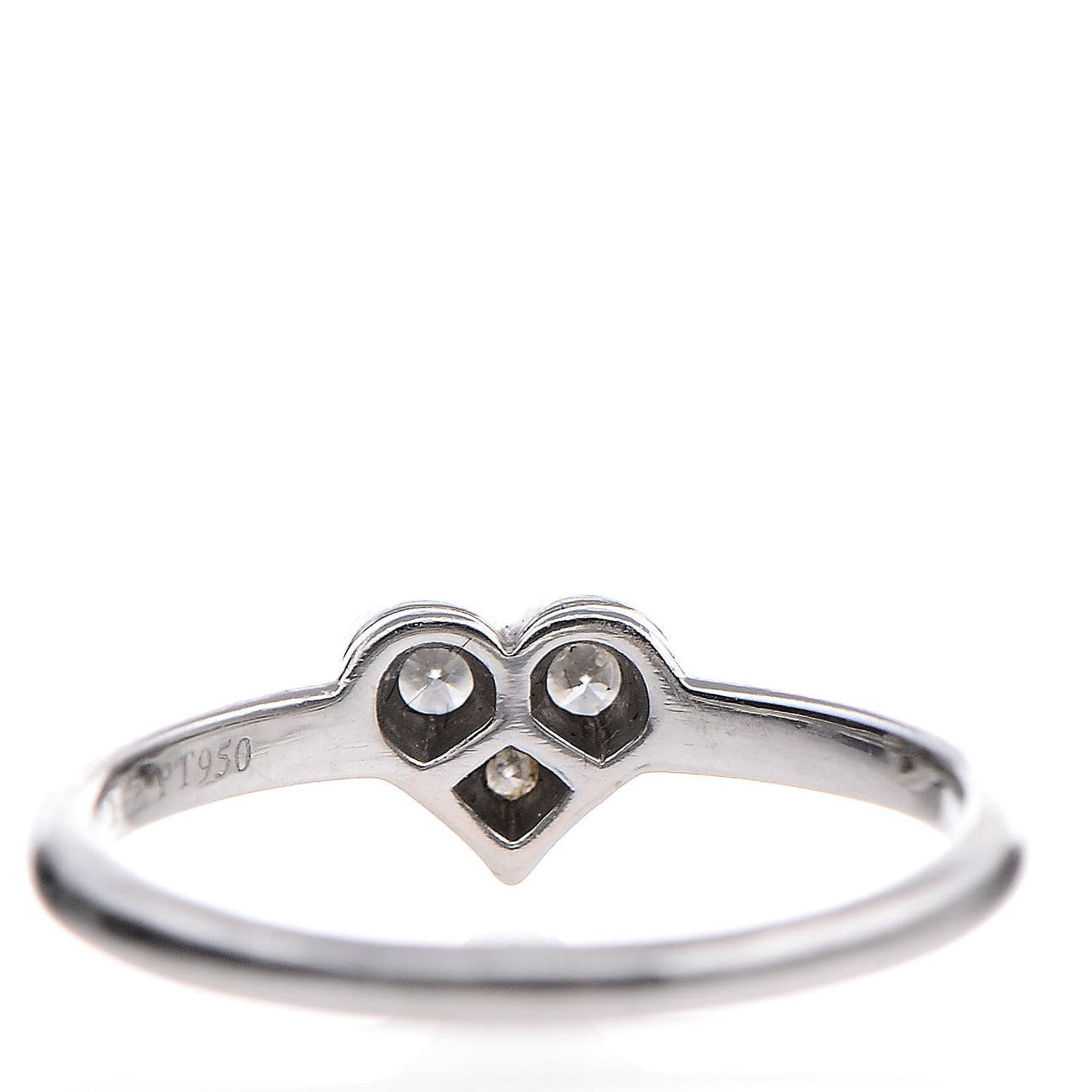 Platinum Diamond Hearts Ring 57 8