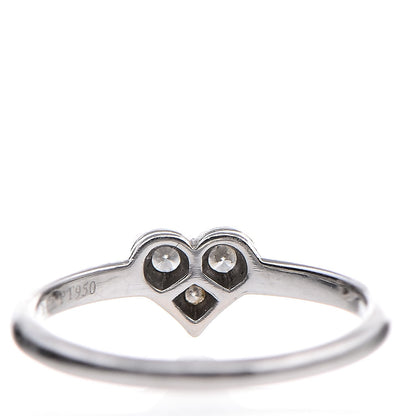 Tiffany Platinum Diamond Hearts Ring 57 8 4 of 5