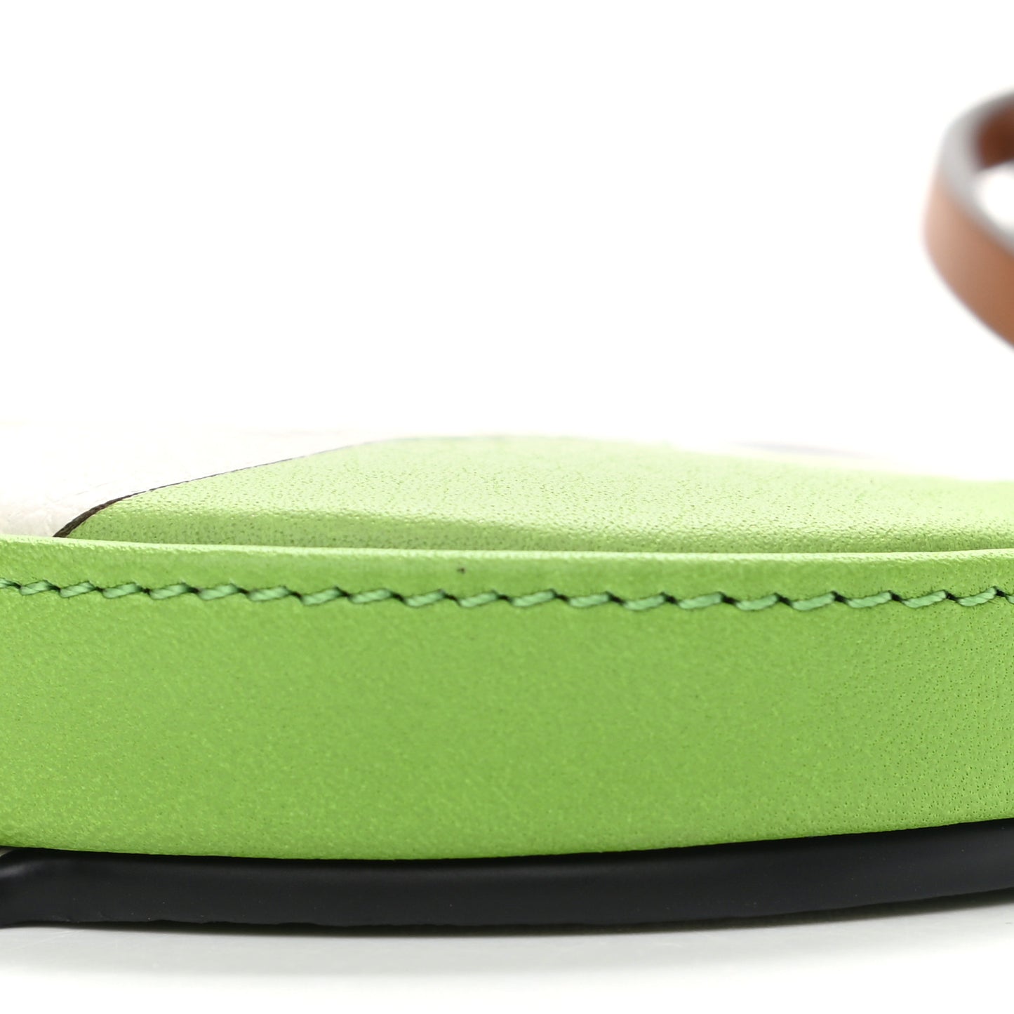 X MY NEIGHBOR TOTORO Calfskin Mini Heel Pouch Apple Green