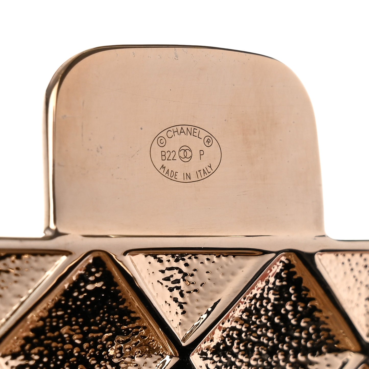 Metal Resin Lambskin Crossbody Flap Bag Long Necklace Black Gold