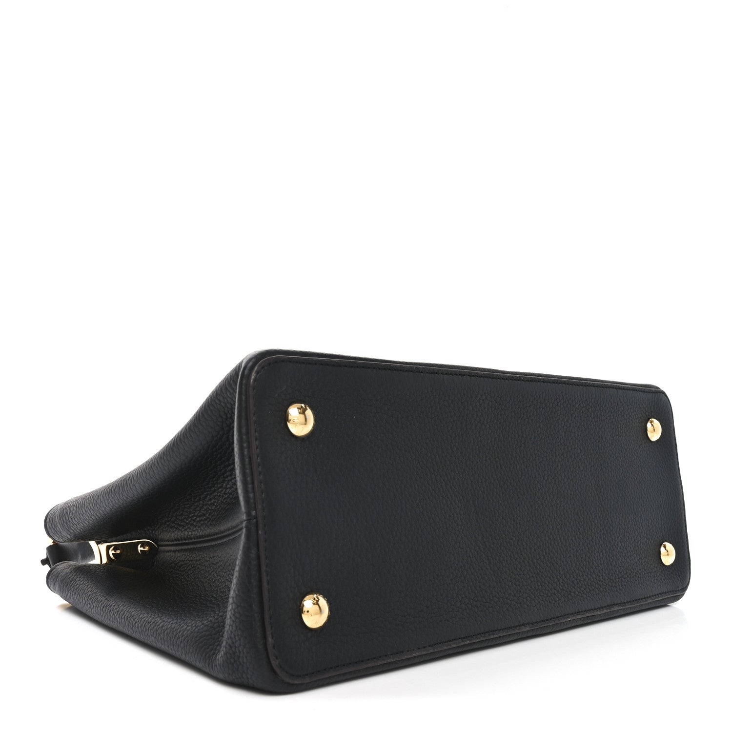 Louis Vuitton Taurillon Capucines MM Black Fuchsia 4 of 9