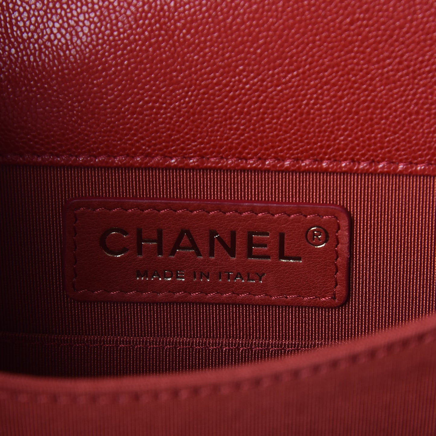 Caviar Quilted North South Boy Flap Red