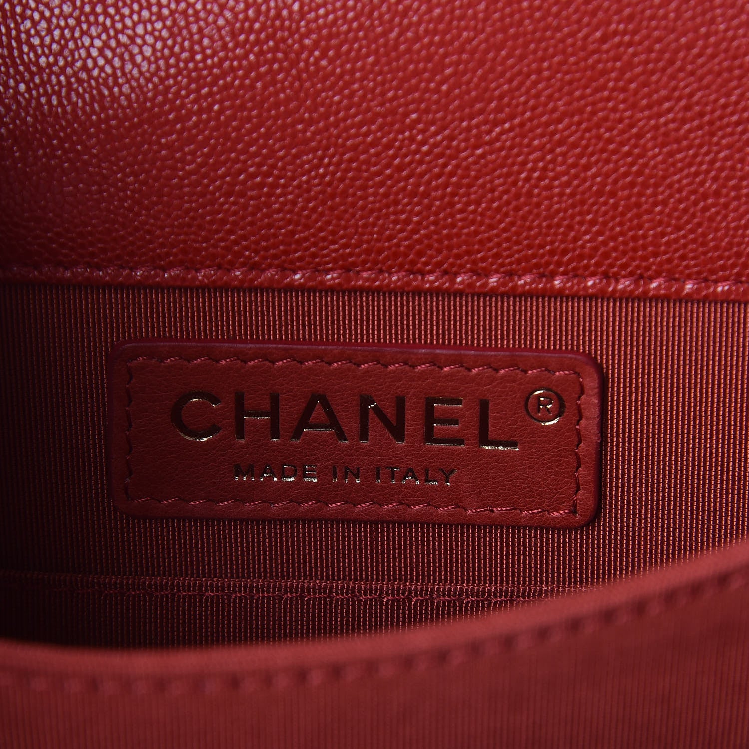 Chanel Caviar Quilted North South Boy Flap Red 6 of 8