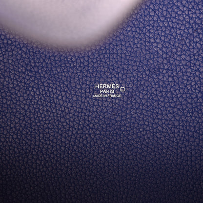 Hermes Taurillon Clemence Matte Alligator Picotin Lock Touch 22 MM Bleu Electrique 6 of 12