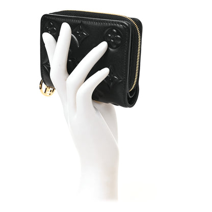 Louis Vuitton Lambskin Embossed Monogram Lou Coussin Wallet Black 2 of 7