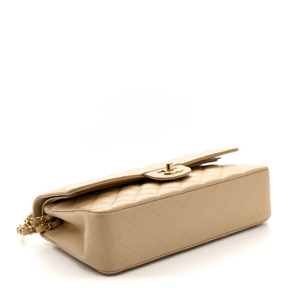 Chanel Caviar Quilted Medium Double Flap Beige 4 of 11