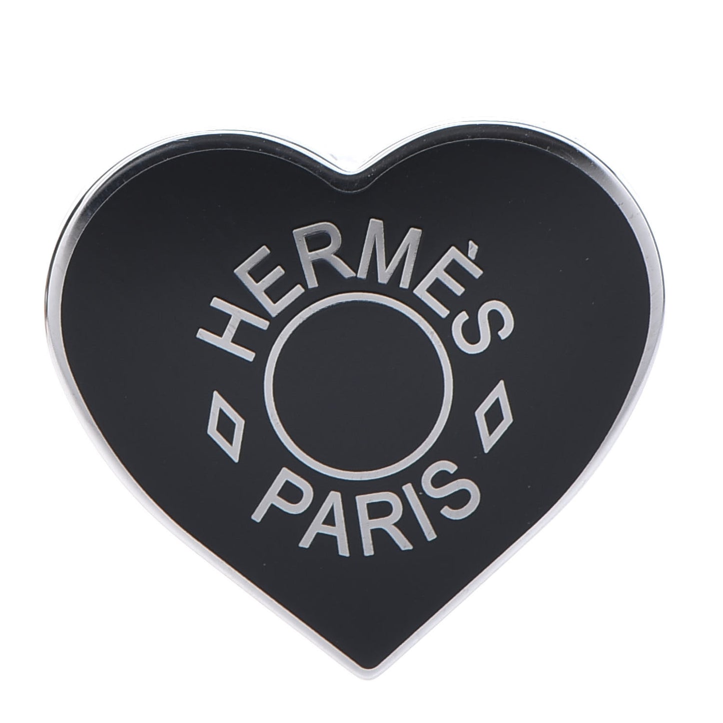 Palladium Coeur Scarf Ring Black