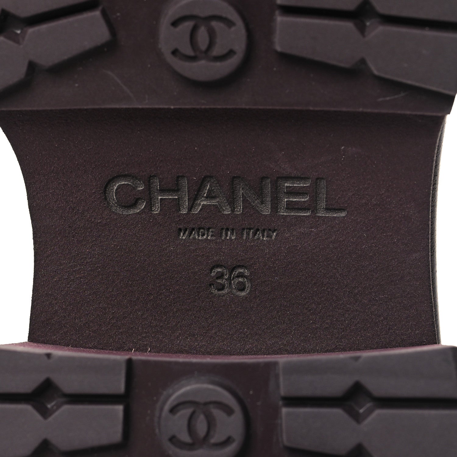 Chanel Calfskin Quilted CC Mocassin Loafers 36 Dark Purple 6 of 8