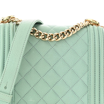 Chanel Calfskin Quilted North South Boy Flap Light Blue 9 of 13