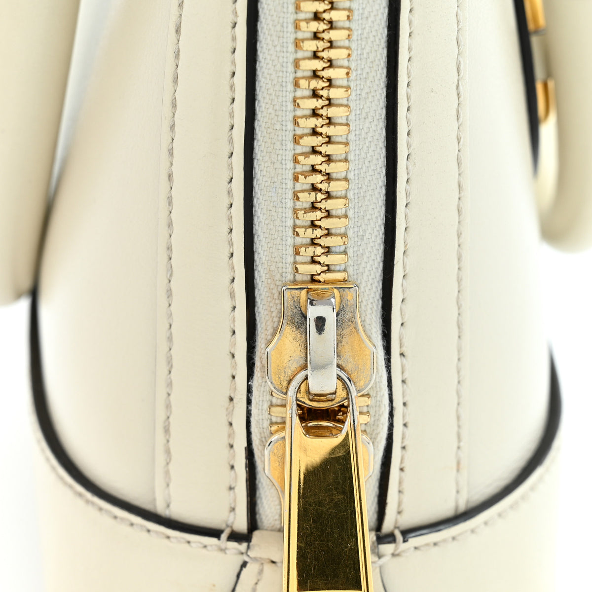 Gucci Boarded Plutone Calfskin Mini Horsebit 1955 Top Handle Bag Mystic White 11 of 13