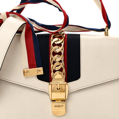 Gucci Calfskin Small Sylvie Shoulder Bag Off White 8 of 10