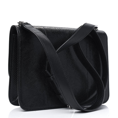 Saint Laurent Snakeskin Carre Satchel Black 2 of 4