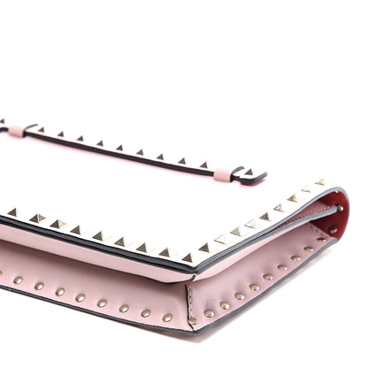 Valentino Garavani Nappa Rockstud Wristlet Clutch Cipria 8 of 10