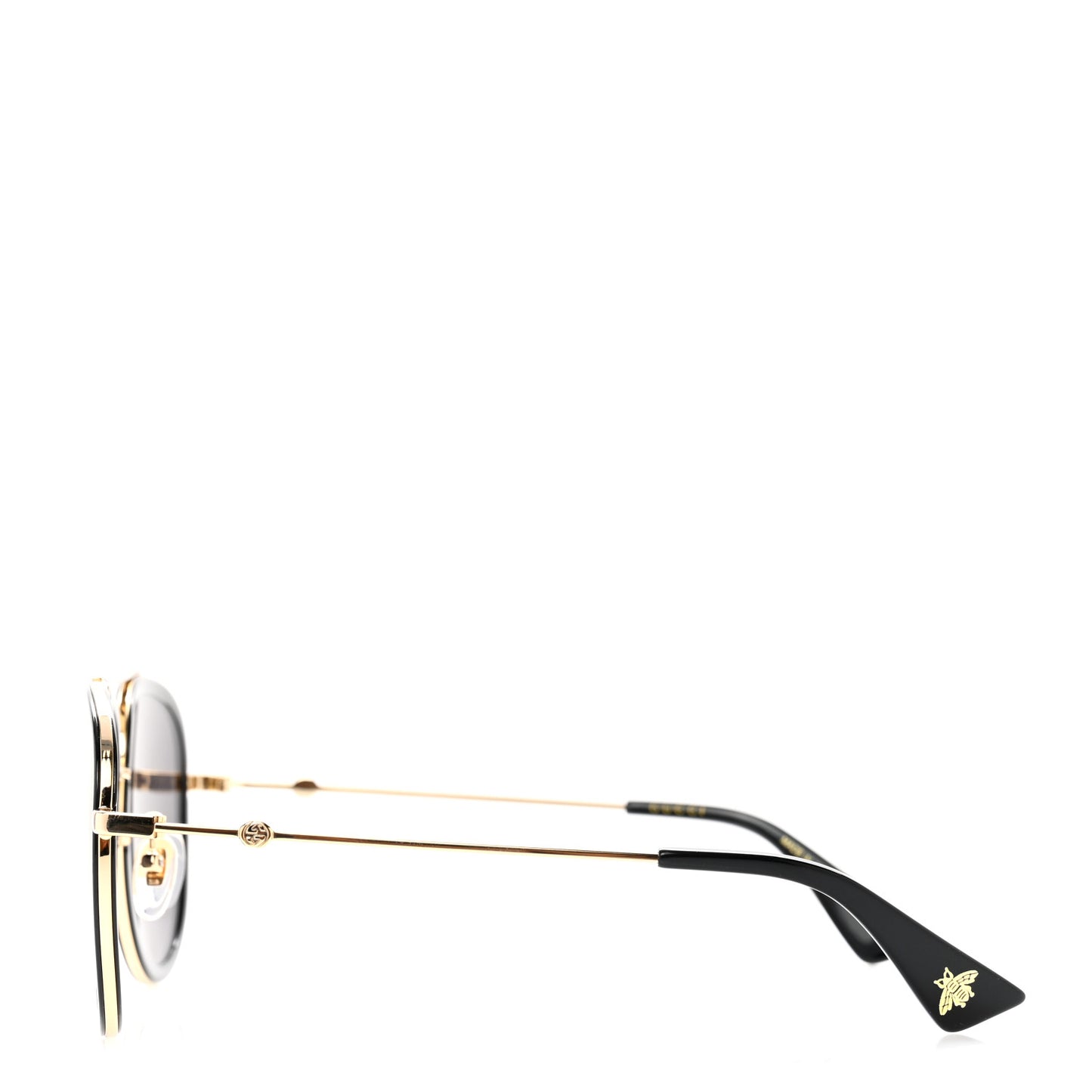 Aviator Sunglasses GG0062S Black Gold