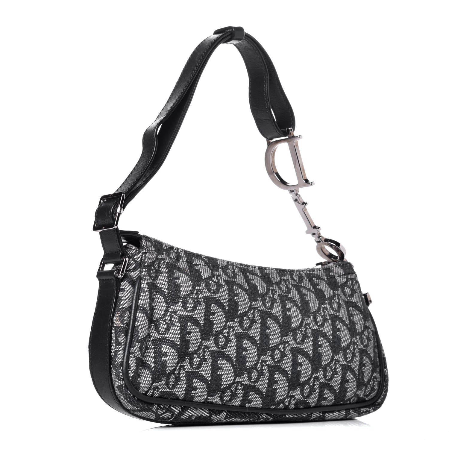 Christian Dior Monogram Shoulder Bag Blue 3 of 10