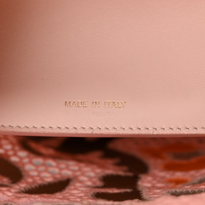 Fendi Calfskin Lace Medium Peekaboo I SEE U Satchel Pink Multicolor 8 of 13