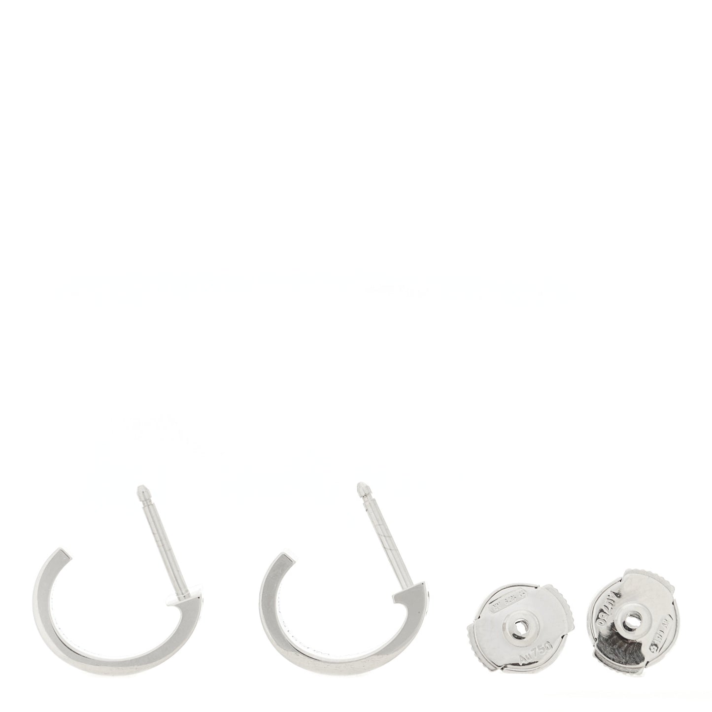 18K White Gold Small LOVE Hoop Earrings