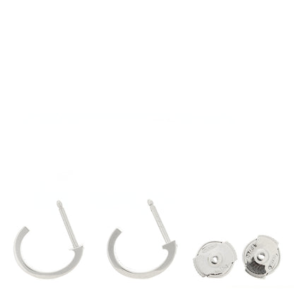 Cartier 18K White Gold Small LOVE Hoop Earrings 4 of 7