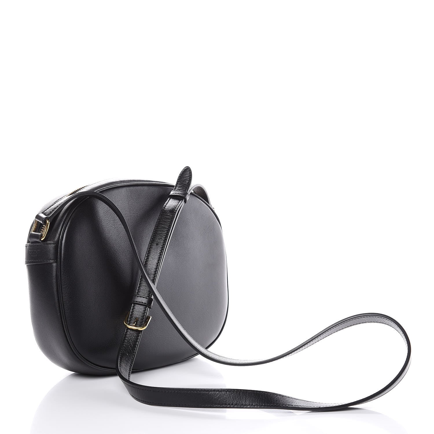 Celine Calfskin Quilted Medium C Charm Bag Black 3 of 9