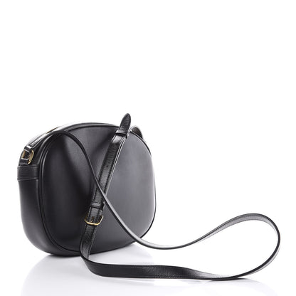 Celine Calfskin Quilted Medium C Charm Bag Black 3 of 9