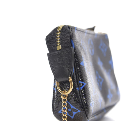 Louis Vuitton Colored Monogram Mini Pochette Accessories Blue Black 5 of 5