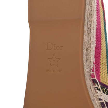 Christian Dior Cotton Embroidered Patchwork Granville Espadrille 38 Multicolor 7 of 11