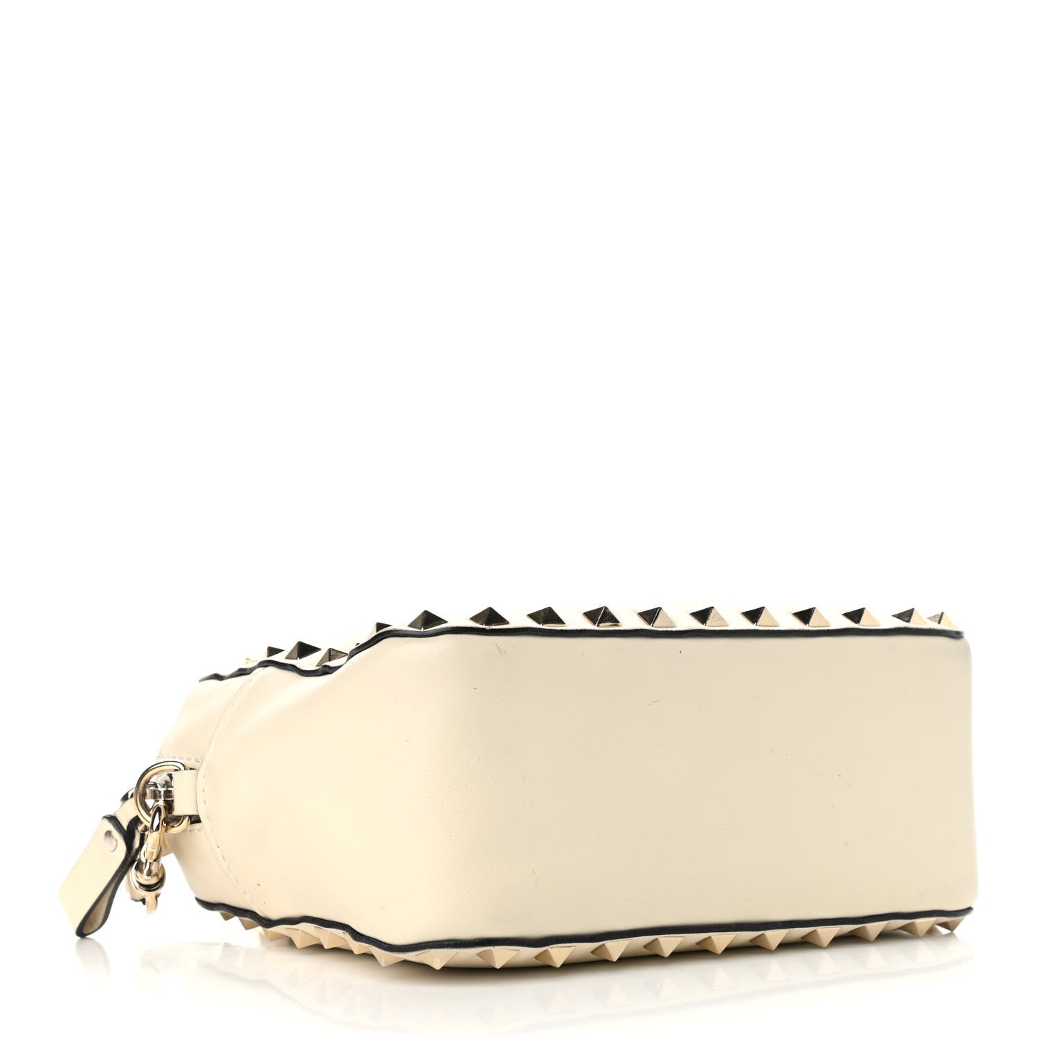 Valentino Garavani Calfskin Rockstud Top Handle Camera Crossbody Bag Ivory 4 of 12