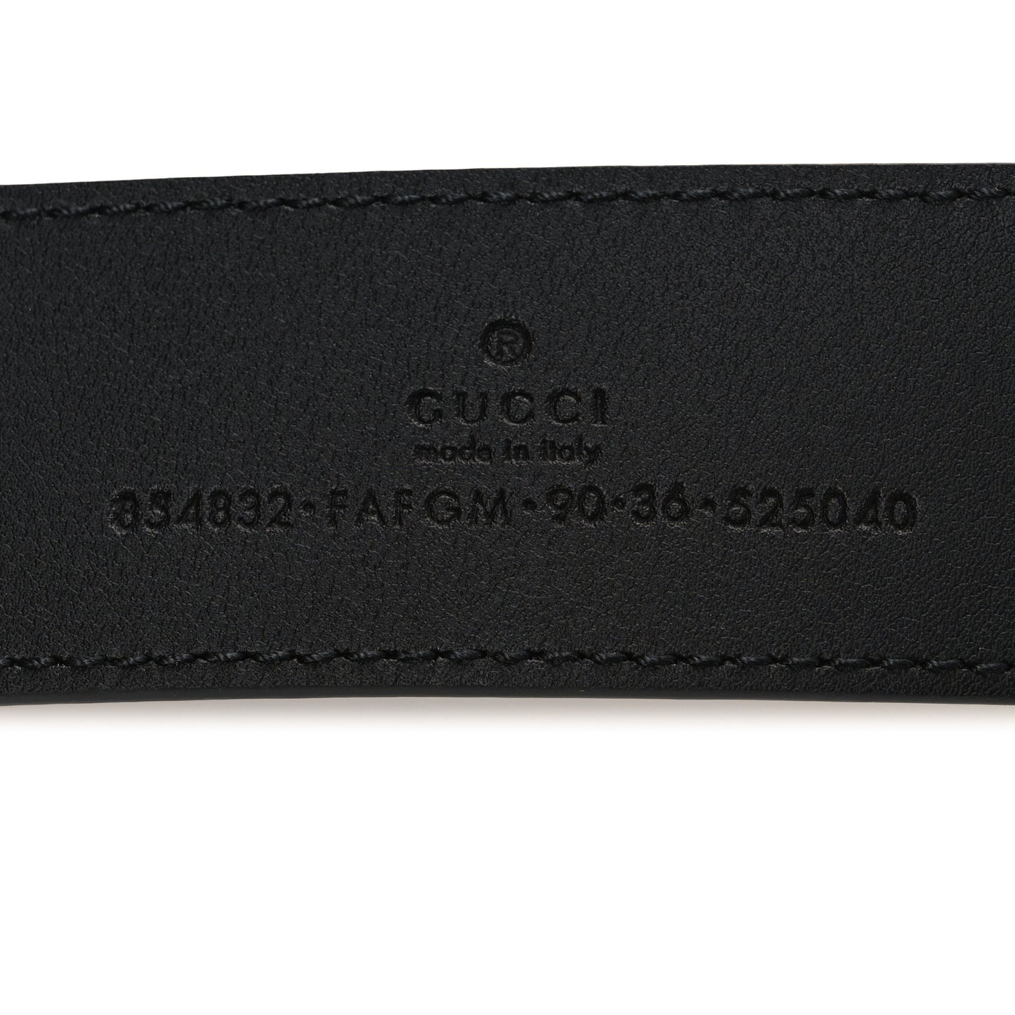 GG Supreme Monogram Plaque Buckle Belt 90 36 Black