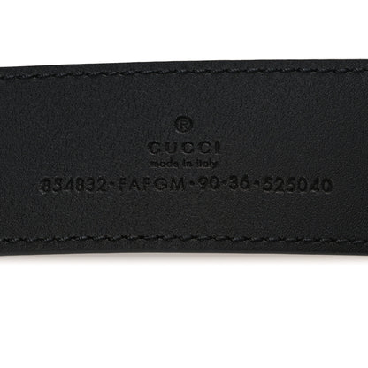 Gucci GG Supreme Monogram Plaque Buckle Belt 90 36 Black 5 of 5