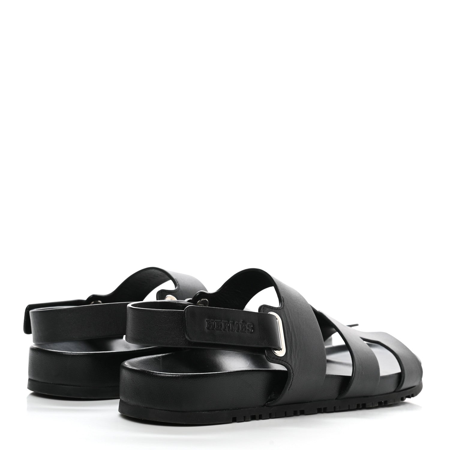 Hermes Calfskin Womens Takara Sandals 41 Black 4 of 11