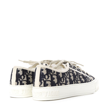 Christian Dior Canvas Oblique Walk'N'Dior Low Top Sneakers 40.5 Deep Blue 4 of 11