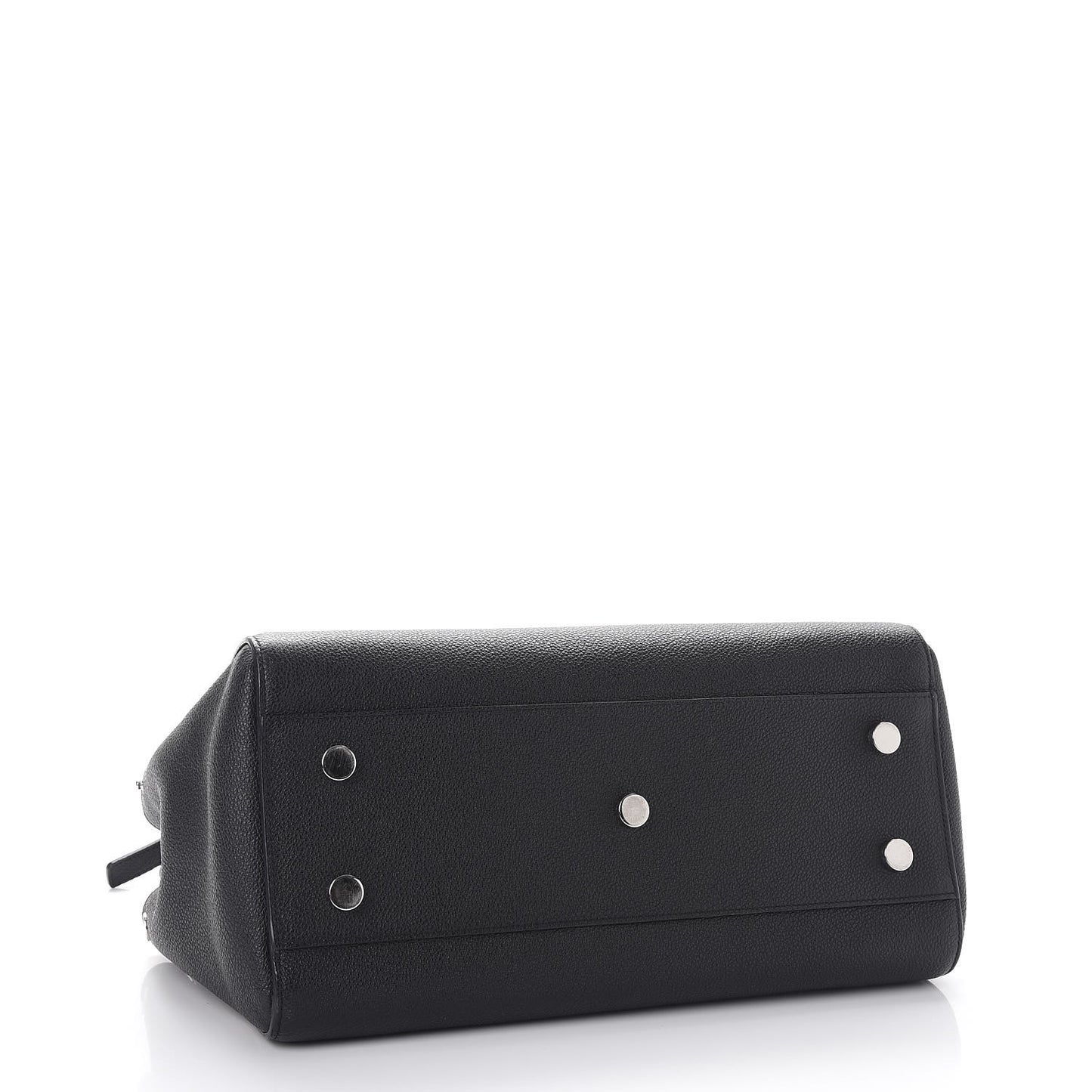 Grained Calfskin Small Cabas Rive Gauche Black