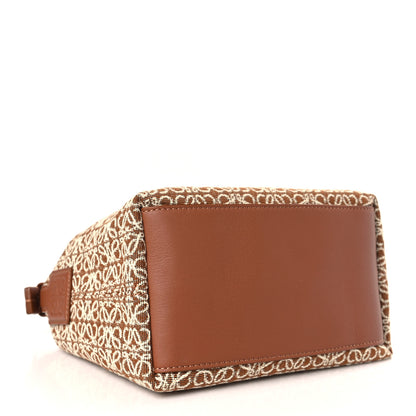 Loewe Jacquard Anagram Calfskin Small Cubi Bag Tan Pecan 4 of 8