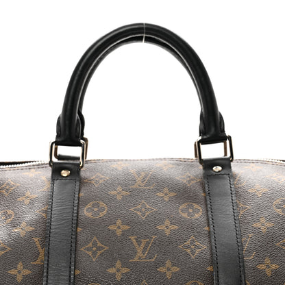 Louis Vuitton Monogram Macassar Keepall Bandouliere 55 4 of 11