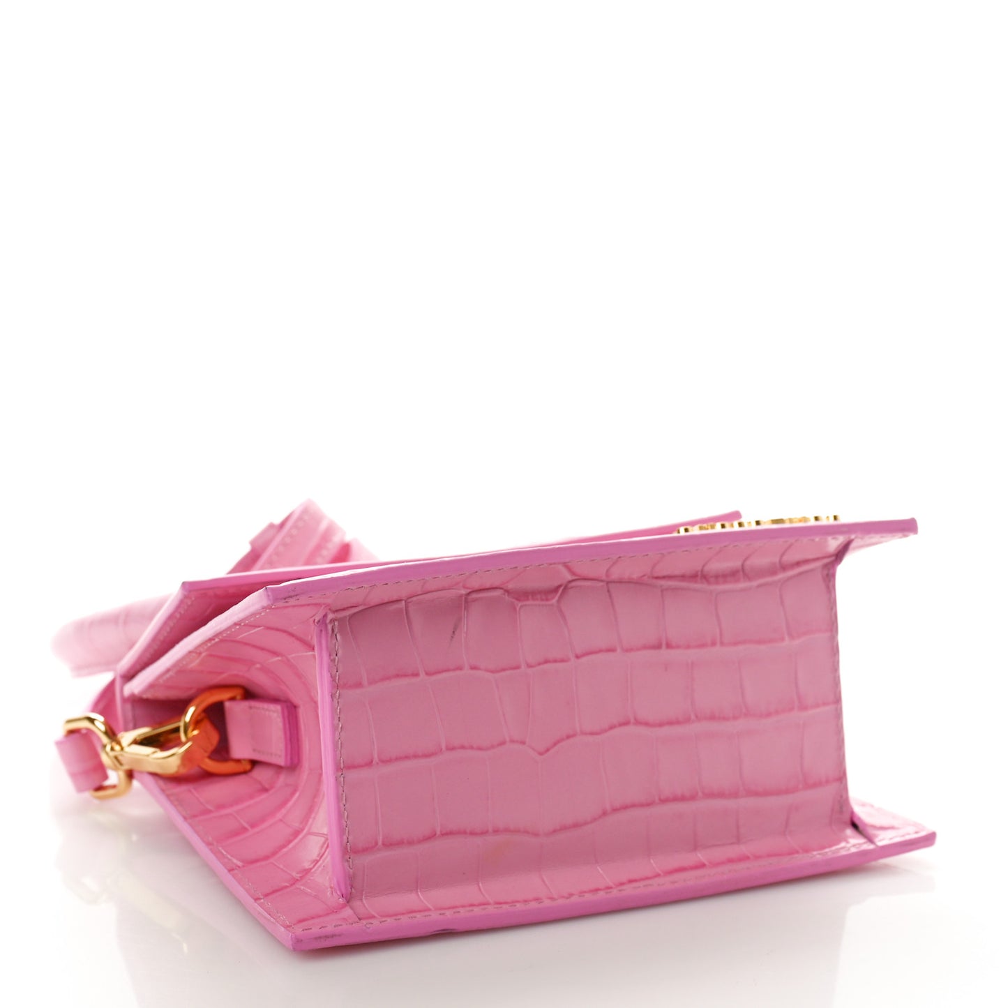 Calfskin Crocodile Embossed Le Chiquito Moyen Pink