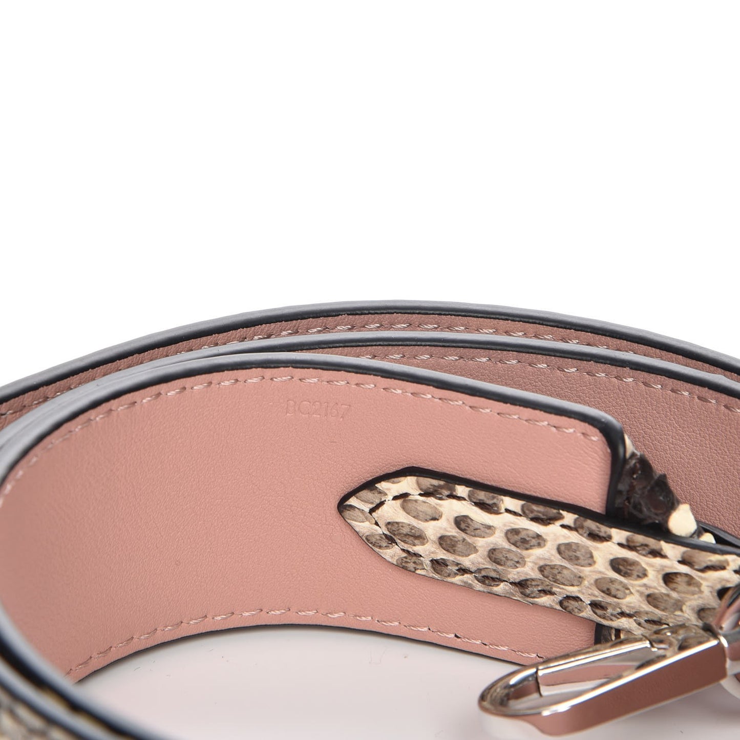Snakeskin Bandouliere Shoulder Strap Natural