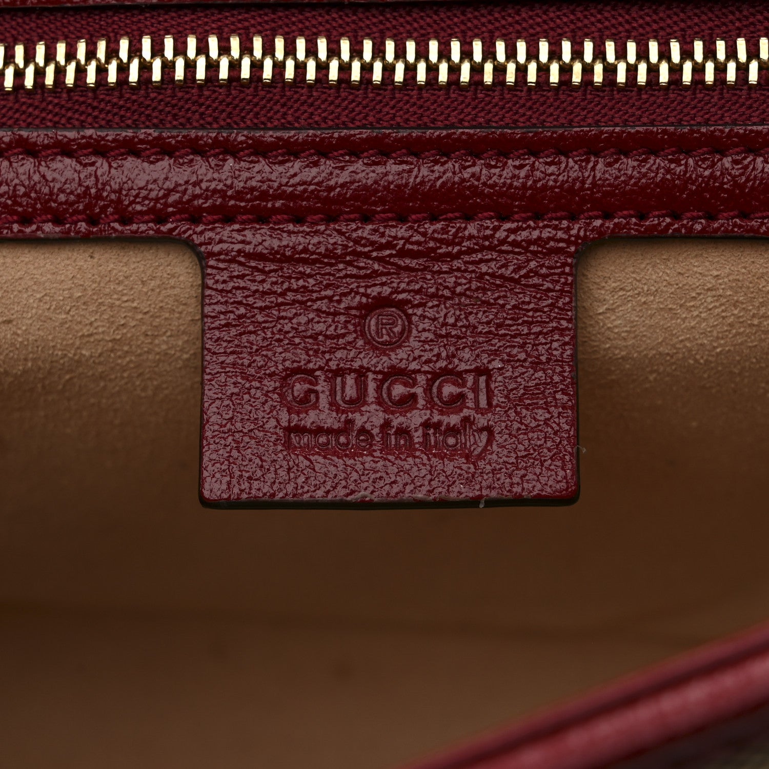 Gucci Monogram Azalea Calfskin Matelasse Diagonal Mini GG Marmont Shoulder Bag Beige Ebony New Cherry Red 6 of 10
