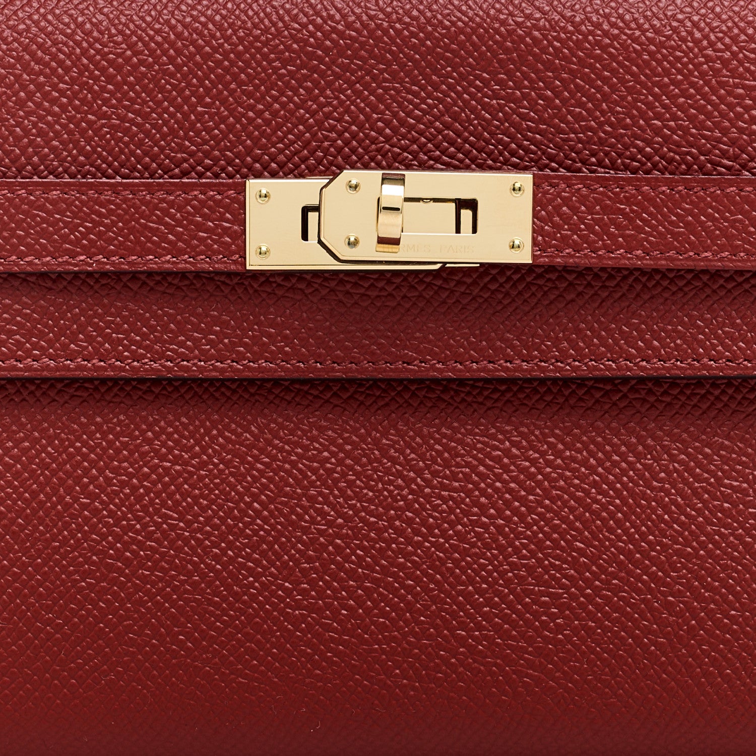 Hermes Epsom Kelly Longue Wallet Rouge Grenat 7 of 13