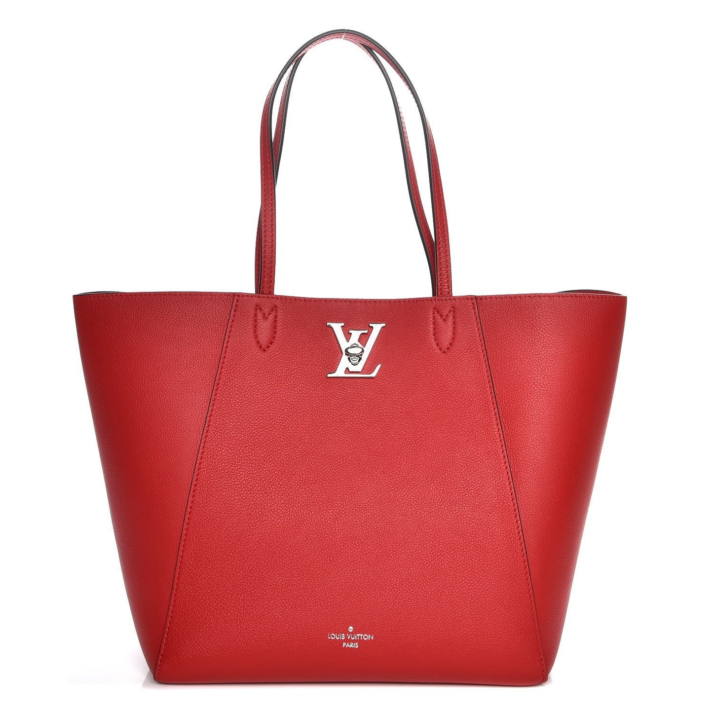 Calfskin Lockme Cabas Rubis