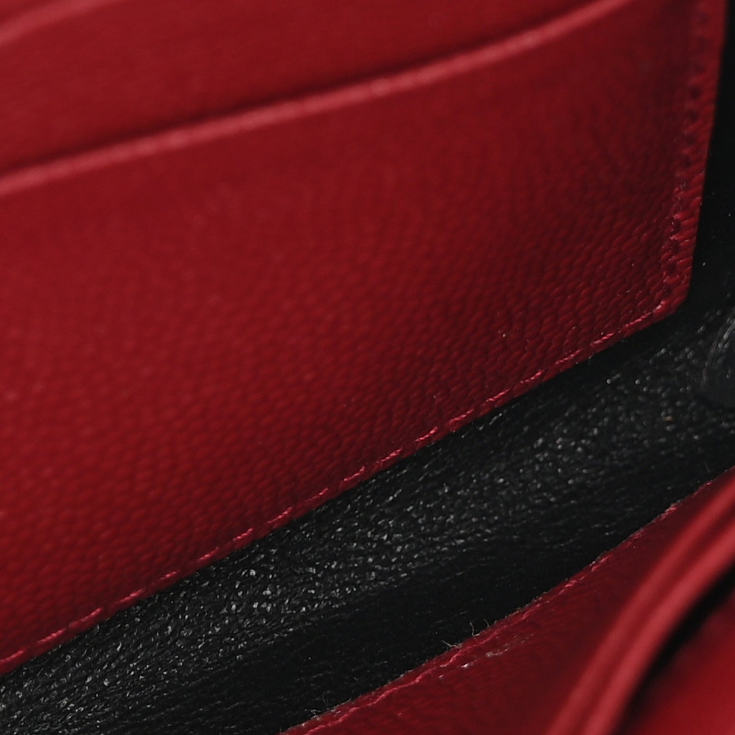 Grain De Poudre Matelasse Chevron Small Monogram Envelope Wallet Opyum Red