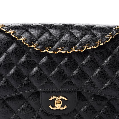 Chanel Caviar Quilted Jumbo Double Flap Black 10 of 10