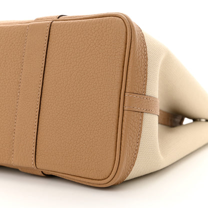 Hermes Toile Militaire Vache Country Garden Party 30 TPM Tote Beton Biscuit 9 of 9