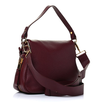 Tom Ford Calfskin Medium Jennifer Crossbody Wine 2 of 4