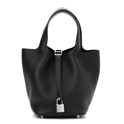 Hermes Taurillon Clemence Picotin Lock 18 PM Black 1 of 10