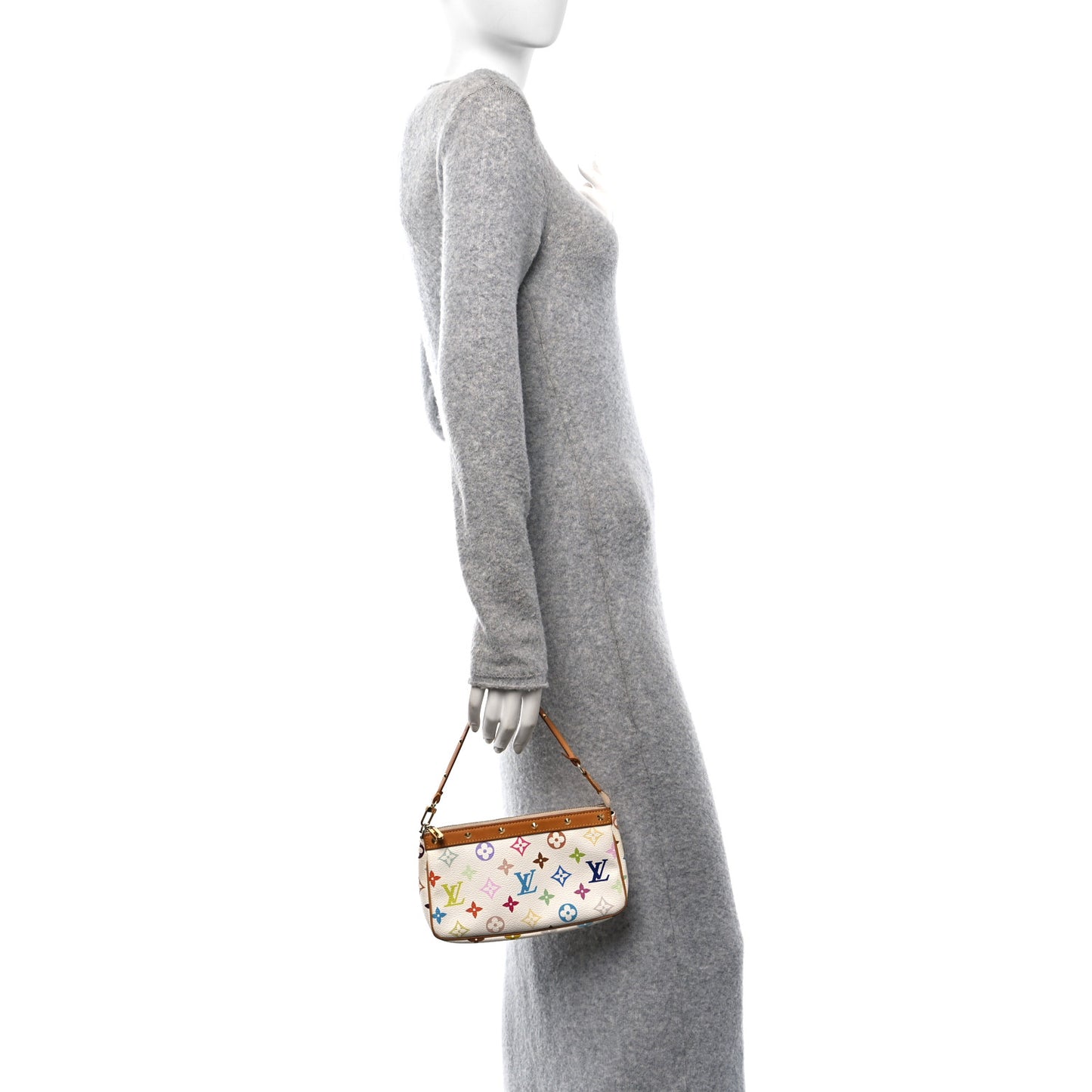 Monogram Multicolor Pochette Accessories White