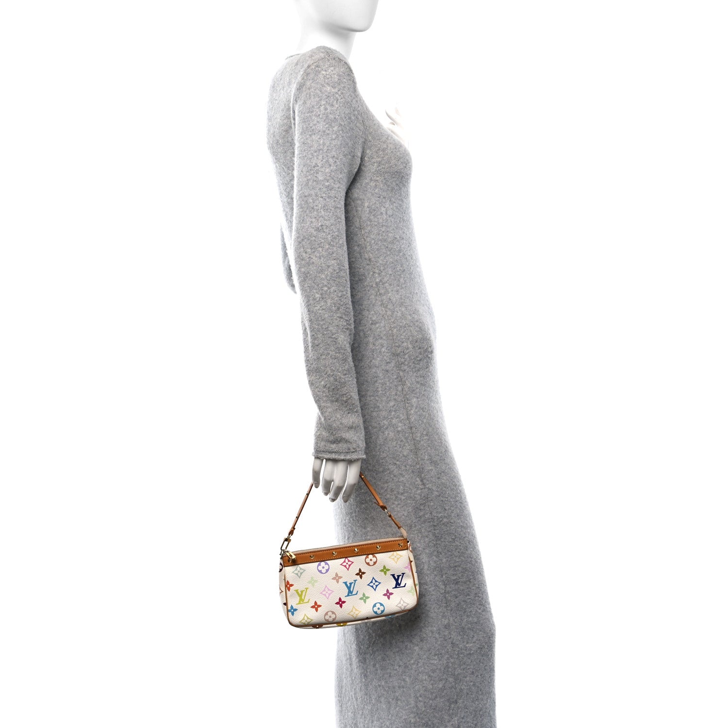 Louis Vuitton Monogram Multicolor Pochette Accessories White 2 of 17