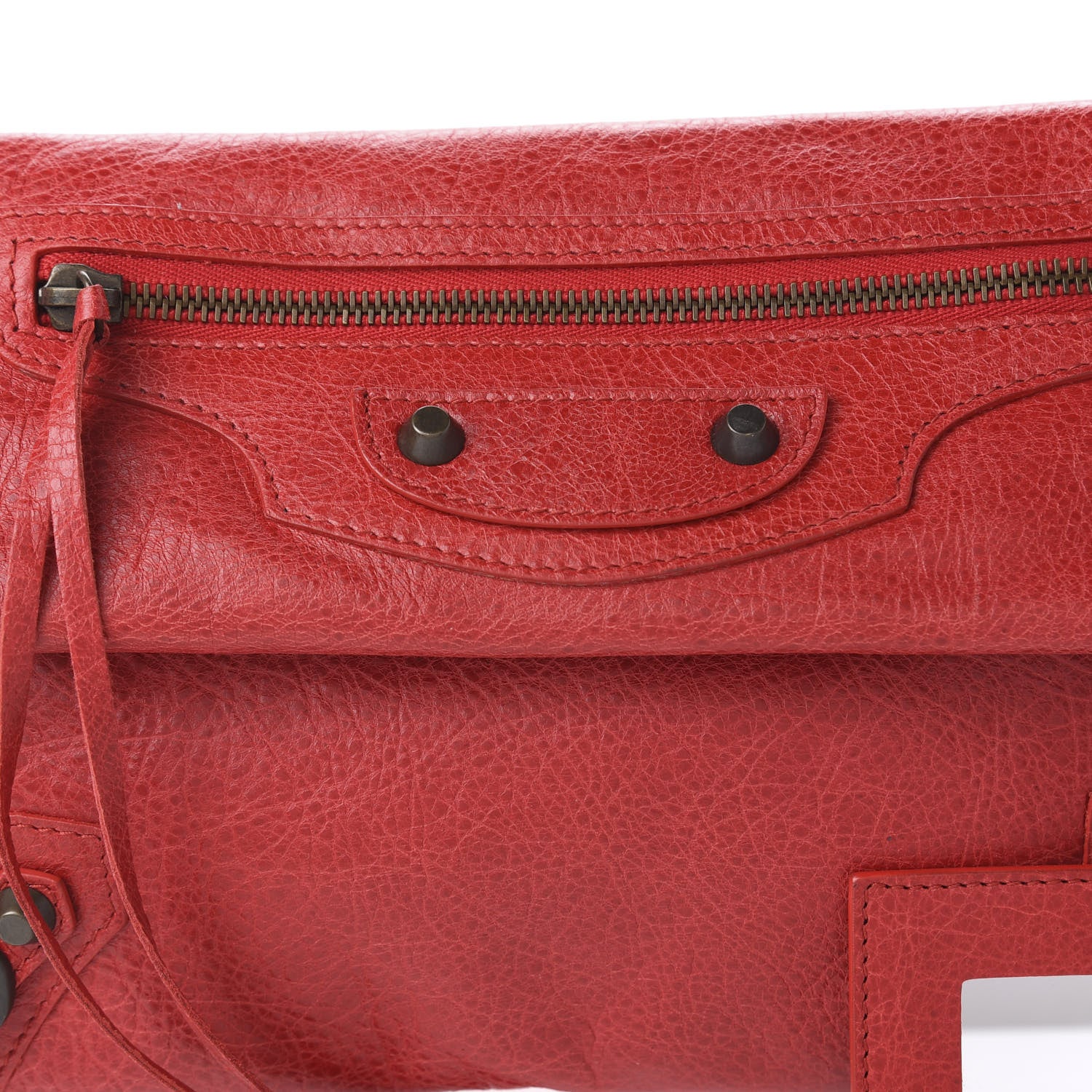 Balenciaga Agneau Classic Hardware Envelope Clutch Rouge Coquelicot 6 of 8