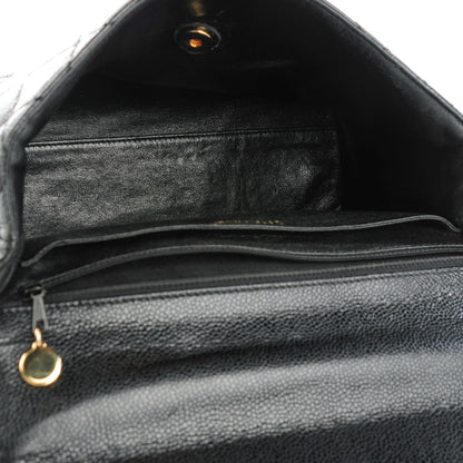 Chanel Caviar Quilted Jumbo Kelly Flap Black 6 of 9